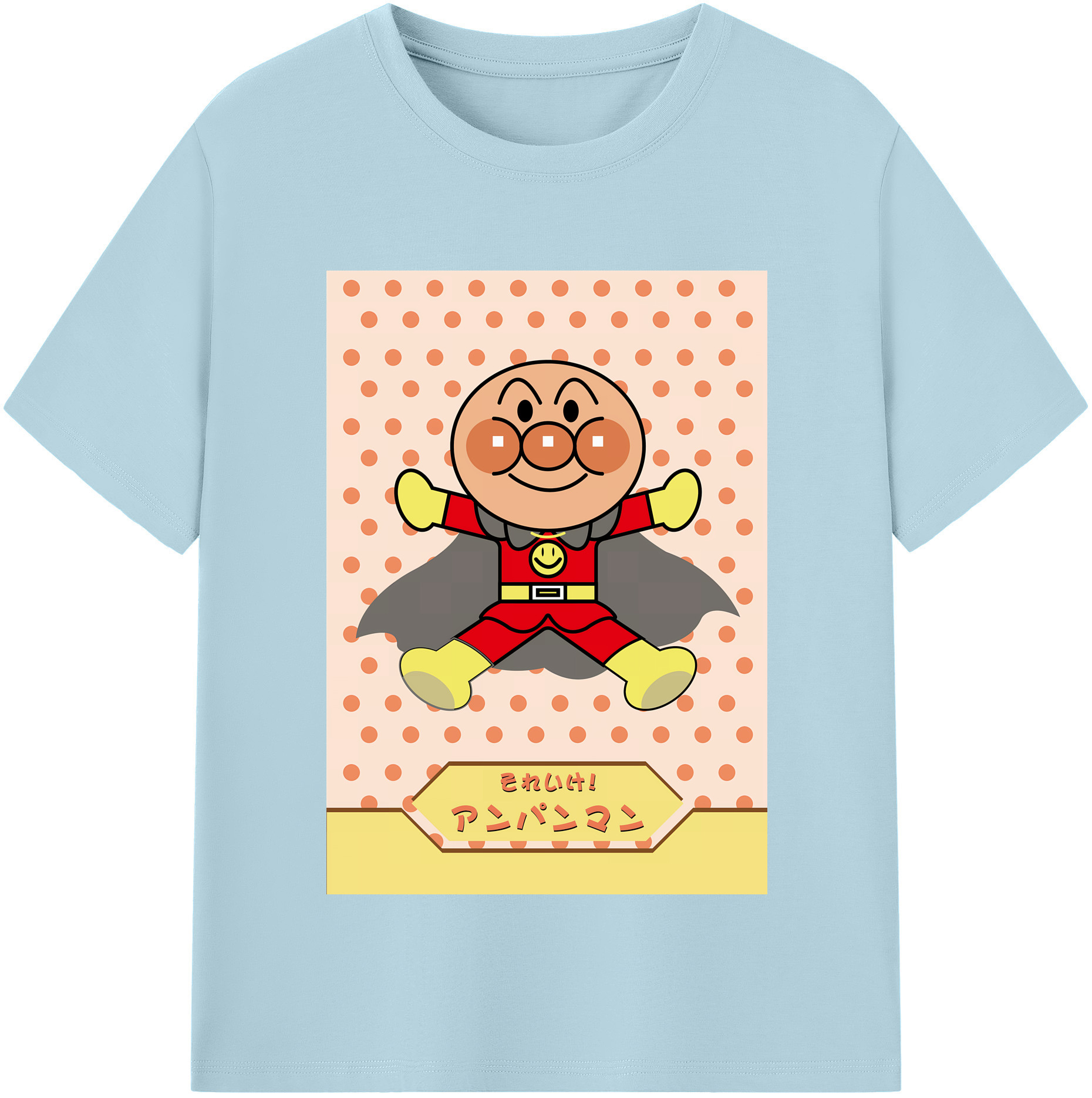 （画像用） アンパンマン Anpanman 綿100％半袖Tシャツ（フロントプリント）